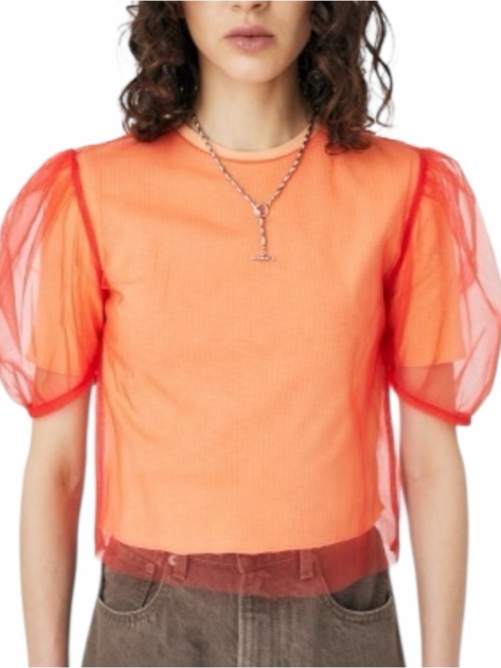 NEW MOUSSY Tulle Layered Top Size F